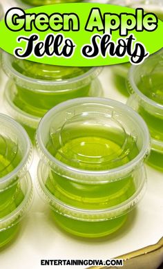 Green Apple Cinnamon Fireball Jello Shots | Cocktails Jolly Rancher Jello Shots, Jolly Rancher Apples, Jolly Rancher Jello, Fireball Jello Shots, Cider Alcohol, Halloween Jello Shots