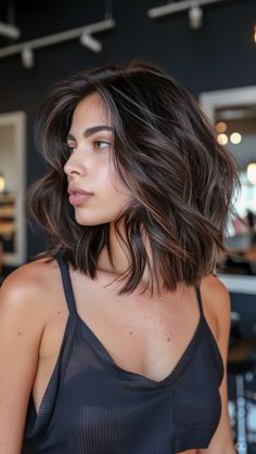 hair hairstyles,hair styles for long hair,hair cut,hair beauty,hair styles for medium hair,hair and skin and nails,hair hairstyling,hair length,hair straightener,hair drawing,hair cuts,hair colors #HairstyleTrends #HairTransformation #CurlyHairRoutine #BraidedHairstyles #HairColorInspiration #HairCareTips #ShortHairStyles #BalayageHair #WeddingHairstyles #HairAccessories #NaturalHair #HealthyHair #LongHairDontCare #MensHair #HairGoals #EasyHairstyles #HairGrowth #UpdoHairstyles #BlondeHair #HairProducts Black And Brown Short Hair, Black Hair Natural Highlights, Colour On Black Hair, Medium Length Black Hair With Highlights, Short Length Haircut For Thick Hair, Hair Colour For Short Hair, Highlight For Black Hair, Highlight Black Hair, Short Black Hair With Highlights