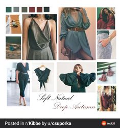 Natural With Romantic Essence, Autumn Deep Outfits, Deep Autumn Palette, Soft Autumn Deep, Autumn Deep, Autumn Color Palette Fashion, Romantic Essence, David Kibbe