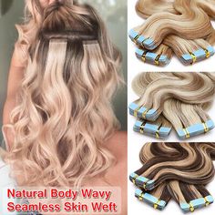 ad eBay - Hair texture Wavy Tape In Human Hair Extensions,100% Remy Human Hair. Production Information Tape In Human Hair Extensions. Do not wash you hair within 24hours after applied tape in hair extensions, or the hair ext. will be very easily fall off. Hair Ext, Wavy Hair Extensions, Real Human Hair Extensions, 100 Remy Human Hair, Hair Texture, Tape In Hair Extensions, Real Human Hair, Wigs Hair Extensions, Remy Human Hair