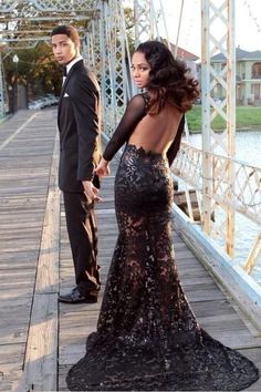 Black Mermaid Prom Dresses Long Sleeves Lace Sheer Evening Gowns - Prom Dresses Prom Dresses Long Sleeves, Mermaid Prom Dresses Long, Black Mermaid Prom Dress, Black Lace Prom Dress, Dresses Long Sleeves, Prom Couples, Evening Dress Long, Prom Poses, Prom Dresses Long Mermaid