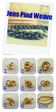 the instructions for how to make an easy chain bracelet with metal chains and clasps