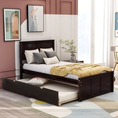 Platform Bed With Twin Size Trundle Bedroom Layout