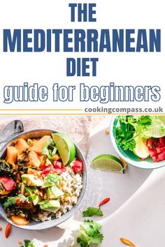 the mediterranean diet guide for beginners by cooking compass, including rice and vegetables