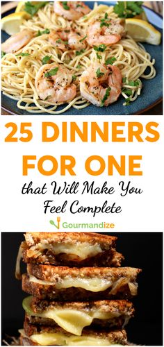 the cover of 25 dinners for one that will make you feel complete