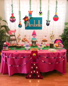 Trolls Birthday Party Ideas | Photo 25 of 29 Trolls Birthday Party Ideas, Troll Party Theme, Moana Theme, Trolls Party, Trolls Birthday Party, Troll Party, 6th Birthday Parties, Theme Birthday, 4th Birthday Parties