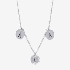 Features: Nickel FreeJewelry Closure: Lobster ClaspLink Construction: SolidMetal Color: WhiteChain Length: 16 InchChain Width: 1.2 MillimetersChain Gauge: 014Extender Length: 2 InchPendant Length: 8.6mmChain Construction: CurbCare: Wipe CleanMetal: Sterling SilverNecklace Type: Name NecklacesOwned & Founded: Women Owned/FoundedAssembled in the US from Imported Materials Silver Name Necklace, Sterling Silver Name Necklace, Name Necklaces, Name Necklace, Jewellery And Watches, Silver Necklace, Fine Jewelry, Women Jewelry, Pendant Necklace