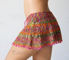 Crochet beach skirt PATTERN PDF crochet cover up by katrinshine Crochet Beach Skirt Pattern, Beach Skirt Pattern, Crochet Beach Skirt, Adult Dresses, Crochet Beach Wear, Short Wrap Skirt, Yarn Creations, Beach Things, Gilet Crochet