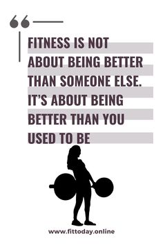 a woman holding a kettle with the words fitness is not about being better than someone else it's about being better than you used to be