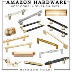 the best hardware for your home is in gold and black