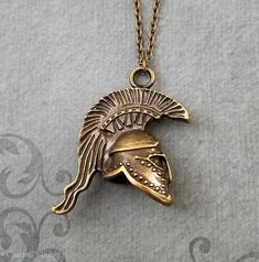 Spartan Necklace LARGE Bronze Spartan Helmet Necklace Spartan Warrior Necklace Sparta Necklace Gift Adjustable Brass Charm Necklaces Engraved, Engraved Brass Charm Necklaces, Adjustable Bronze Engraved Necklaces, Adjustable Engraved Bronze Necklace, Adjustable Bronze Engraved Necklace, Personalized Bronze Metal Jewelry, Personalized Adjustable Bronze Jewelry, Adjustable Themed Necklace For Collectors, Themed Metal Pendant Jewelry