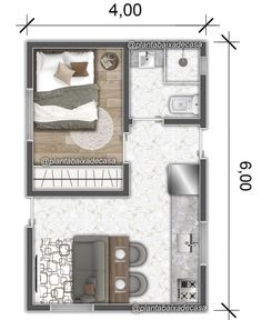 the floor plan for a small apartment