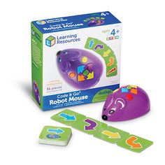 the learning resources robot mouse is in its box and ready to be used as a game