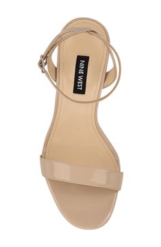 Make a striking statement in this open-toe ankle-strap sandal lifted with a subtle platform and sky-high stiletto heel. 4 1/4" heel; 1/2" platform Synthetic and textile upper and lining/synthetic sole Imported Fitted Wedge Heel Sandals With Heel Strap, Strap Sandals Women, Sky High, Sandal Women, Ankle Strap Sandals, Strappy Sandals, Stiletto Heel, Nine West, Ankle Strap