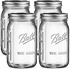 four ball wide mouth mason jars with lids