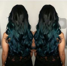 Teal ombre Best Ombre Hair, Teal Ombre, Scene Hair, Emerald City, Love Hair