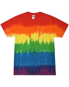 Adult 5.4 oz., 100% Cotton T-Shirt - PRIDE - S | Tie-Dye Adult 5.4 oz. Cotton T-Shirt in Pride Size Small Buju Banton, Hippie Look, Batik Shirt, Unique Ties, Tie Dye Shirts, Tie And Dye, Tie Dye Shirt, Dye Shirt, Tie Dye T Shirts