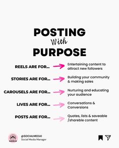 Posting with purpose Marketing Ideas For Social Media, What To Post On Social Media, Creating Social Media Content, Brand Content Strategy, Social Media Marketing Tips & Tricks, Art Content Ideas For Instagram, Business Social Media Posts Ideas, Branding Social Media Posts, Social Media Marketing Posts Ideas