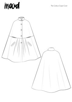 the cape is shown in black and white, but it has no pattern on it