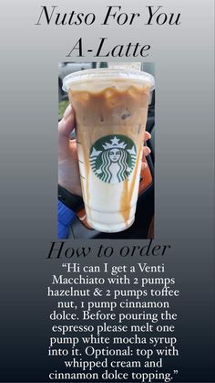 an advertisement for a starbucks coffee drink