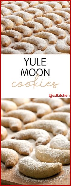 the yule moon cookies are ready to be baked in the oven and served for breakfast