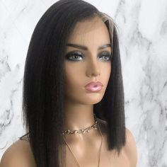 Bomb!💥️💥️ Look so cute.✨️✨️❣️ Do you like this yaki bob wig 😘️ ✔️Yesss.❤️❤️❤️Definitely want one!Use this coupon code "PIN28" for more discounts.#rosehair #hairdo #summerhair #humanhair#fashion#hairtutorial #hairstyle #hairline#gorgeous #blackgirlmagic Hair Side Part, 16 Inch Hair, Short Curly Wigs, Curly Hair With Bangs, Long Bob Hairstyles, Custom Wigs, Rose Hair, Short Cut