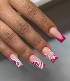 Work Nails, French Tip Acrylic Nails, Classy Acrylic Nails, Short Square Acrylic Nails, Best Nail Art Designs, Unique Acrylic Nails, Best Nail Art, Acrylic Nails Coffin Short, Short Acrylic Nails Designs