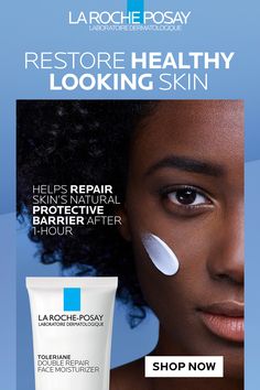 Toleriane Double Repair helps repair skin’s natural protective barrier after 1HR and provides up to 48HR hydration Acne Skincare Routine La Roche, Paul Aaron, Hoco 2023, Skin Care Diy, Skincare Ads, Jeri Ryan, Nicki Minaj Pictures, Latest Makeup Trends, Felicity Smoak