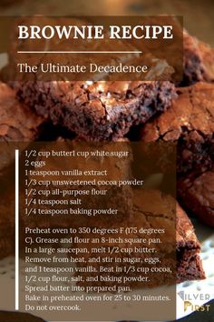 the ultimate brownie recipe with instructions on how to make it