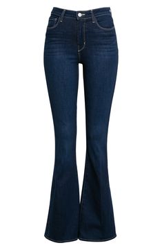 Turned to the perfect faded dark wash and finished with a flare, these high-waist jeans offer leg-lengthening goodness to your day or night look. 35" inseam; 21" leg opening; 11" front rise; 14 1/2" back rise (size 29) 79% cotton, 20% REPREVE® recycled polyester, 1% spandex REPREVE recycled polyester is made from 100% post-consumer recycled plastic bottles Machine wash, line dry Made in the USA of imported fabric Flare Leg Jeans, Waist Jeans, Night Looks, Recycled Plastic, Plastic Bottles, High Waist Jeans, Bell Bottom Jeans, Leg Jeans, Going Out