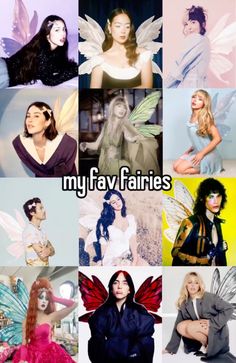 many different pictures with the words, my fav fairies