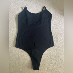 Adjustable Straps Great Condition Never Worn No Flaws Casual Black Bodysuit, Casual Black Bodysuit For The Beach, Casual Black Bodysuit For Beach, Black Casual One-piece Bodysuit, Casual Black One-piece Bodysuit, Black One-piece Bodysuit For Spring, Black Bodysuit, American Eagle Outfitters, American Eagle