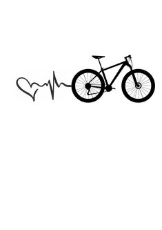 a bicycle with a heartbeat drawn on it