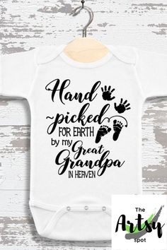 Grandpa In Heaven, Shower Baskets, Boy Onesies, Halloween Gender Reveal, Announcement Photos, Cricut Baby, Shirt Quotes, Baby Shower Diaper Cake