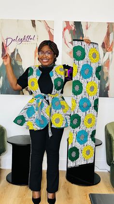 Our Handmade 720o Ankara Pinafore Peplum is so suitable for any occasion that you can think of! FEATURES = * This ankara pinafore peplum is made from high-quality 75% cotton + 25% polyester. * This product can be worn on a dress, with a skirt, or with trousers. * This item is handmade and ships within 2-3 business days. * Rush service is also available; if you need the item by a particular day, please start a conversation on Etsy. CARE INSTRUCTIONS = * Hand-wash with warm water. * Do not bleach! * Allow the fabric to air dry. * Press with a cool iron on the wrong side. A copy of our size chart has been added to the photo collage. Please check your size before placing your order, as we will not be responsible for incorrect sizes. The hue of the fabric may look slightly different depending o Ankara Pinafore, Ankara Peplum Blouse, Montage Photo, Peplum Blouse, Dress Clothes For Women, A Skirt, African Print, Photo Collage, Ankara