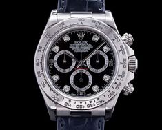 Rolex Daytona 116519 18K WG Diamond Dial #Rolex #CosmographDaytona #Horology #Rolex116519 Rolex Cosmograph Daytona, Breitling Watch