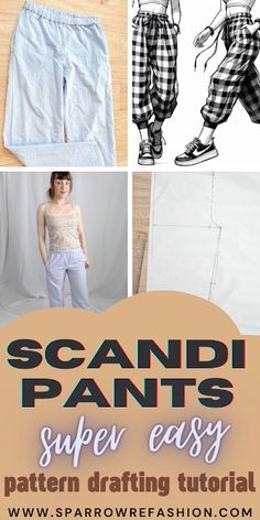 the instructions for how to sew this pants are easy and fun, so you can use them in any sewing project