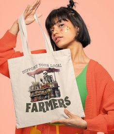 "Farmers Market Tote Bag for Farmers Market Bag Resusable Canvas Bag 15\" x 16\" This 100% cotton bag comes in one size - 15\" x 16\"- perfect for everyday wear. Durable and will last for years. The bag features 20\" handles (made from the same canvas), making it easy to carry even with a week's worth of shopping. .: 100% cotton canvas .: Available in natural and black colors .: Heavy fabric (12 oz/yd² (406.9 g/m .: Sewn-in label" Farmers Market Bag Aesthetic, Reusable Cotton Bags For Grocery Shopping, Reusable Cotton Grocery Shopping Bags, Cricut Farmers Market Bag, Eco-friendly Cotton Canvas Market Bag, Eco-friendly Cotton Bags For Farmers Market, Eco-friendly Cotton Grocery Bag, Eco-friendly Rectangular Canvas Grocery Bag, Farmers Market Tote Bag