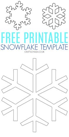 the free printable snowflake template for kids