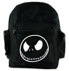 Negative Jack Skellington Backpack School Bag Nightmare Before Christmas Christmas Goth, Emo Look, Jack Skellington Faces, Gothic Glam