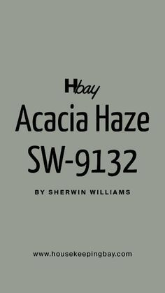 the back cover of a book with black and white text that reads h bay acacia haze sw - 913 - 2