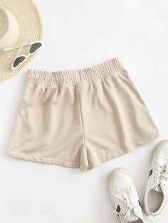 📦FREE Shipping on orders over $80 Style: CasualMaterial: Cotton,PolyesterLength: MiniType: Pull On ShortsFit Type: RegularWaist Type: HighClosure Type: DrawstringFront Style: FlatPattern Type: RainbowWith Belt: NoSeasons: Autumn,SpringWeight: 0.2350kgPackage: 1 x Shorts Beige Stretch Casual Shorts, Trendy Elastic Summer Bottoms, Elastic Summer Vacation Bottoms, Elastic Summer Bottoms For Vacation, Elastic Bottoms For Summer Vacation, Elastic Summer Shorts For Loungewear, Elastic Summer Loungewear Shorts, Elastic Loungewear Shorts For Summer, Trendy Beige Bottoms For Beach