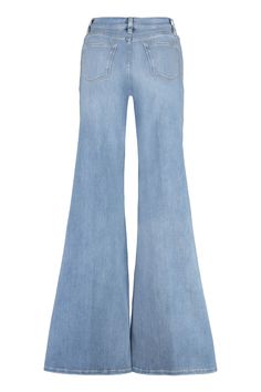 These wide-leg jeans with contrast stitching are the ultimate in fashion and comfort. They're made from 97% cotton and 3% elastane, so you can look and feel great all day long. Wide-leg design for a chic and flattering silhouette Contrast stitching adds a touch of flair Made with a comfortable and stretchy cotton-elastane blend Chloe Purses, Denim Design, Jeans Jumpsuit, Yoga Wear, Jeans For Sale, Contrast Stitch, Beautiful Shoes, Wide Leg Jeans, Womens Backpack