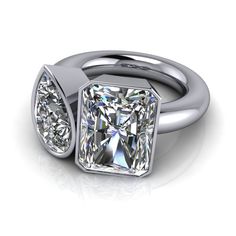 Alice No. 1-Bel Viaggio Designs Forever One Moissanite, Dream Engagement Rings, Stone Engagement Rings, Radiant Cut, Moissanite Ring, Moissanite Rings, Ring Box, Princess Cut, Custom Rings