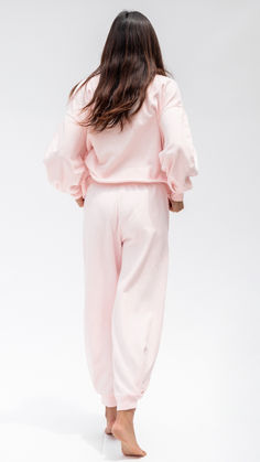 Made from our super soft California Love Cotton™, you're gonna wear these sweats everywhere ... Wear them together for a monochromatic fit, or wear 'em apart - you're the boss. Pink Relaxed Fit Sportswear Sweatshirt, Spring Sweats With Elastic Cuffs For Loungewear, Leisure Athleisure Sweats With Elastic Cuffs, Athleisure Sweats With Elastic Cuffs For Lounging, Athleisure Sweats With Elastic Cuffs For Leisure, Cozy Long Sleeve Sweats With Elastic Cuffs, Relaxed Fit Activewear With Ribbed Cuffs, Relaxed Fit Activewear With Elastic Cuffs For Leisure, Relaxed Fit Sweatshirt For Loungewear