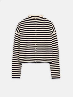 Taylor Striped Cardigan in Cotton Cashmere – Alex Mill Winter Cashmere Tops For Daywear, Fall Cashmere Tops For Daywear, Oversized Fine Knit Work Tops, Oversized Fine Knit Tops For Work, Effortless Winter Layering Tops, Effortless Layering Tops For Winter, Chic Oversized Cashmere Top, Oversized Chic Cashmere Top, Chic Cashmere Tops For Casual Wear