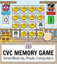 the cvc memory game smartboards, ipads, computers