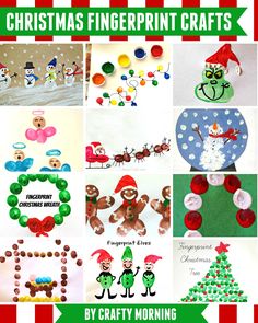 christmas fingerprint crafts for kids to make and sell on ebayn's