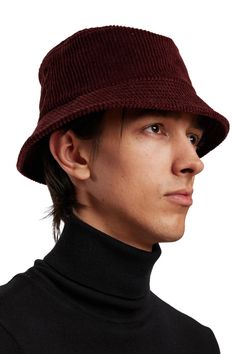 Soft bucket hat with just the right amount of structure. Made with a rich burgundy cord that's suitable for year-round wear.Product Details: style 5624H soft corduroy feel cotton Portrait Reference, Rich Burgundy, Reference Photos, Bucket Hat, Paisley, Hats