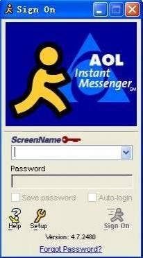 the internet login screen for an adl messager, which appears to be being displayed